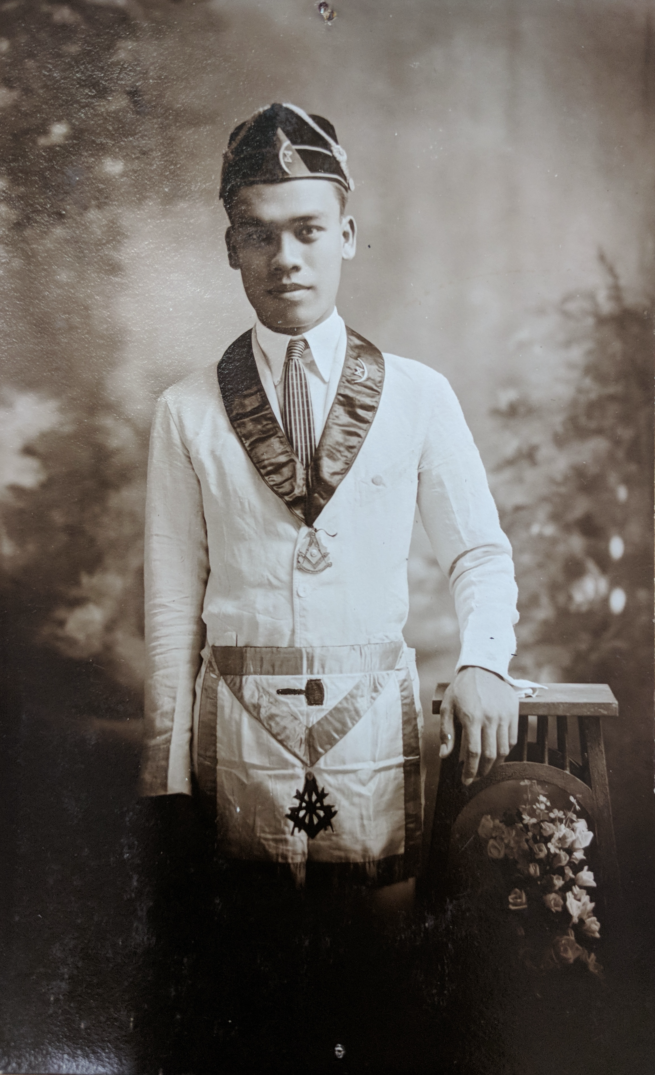 Alt-text: “Young man in Masonic regalia.” Alt-text: “Young man in Masonic regalia.”