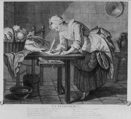 Fig. 3. Claude Duflos after a painting by Pierre-Louis Duménil, La Cuisinière, ca. 1762. Photo: Bibliothèque nationale de France. Fig. 3. Claude Duflos after a painting by Pierre-Louis Duménil, La Cuisinière, ca. 1762. Photo: Bibliothèque nationale de France.