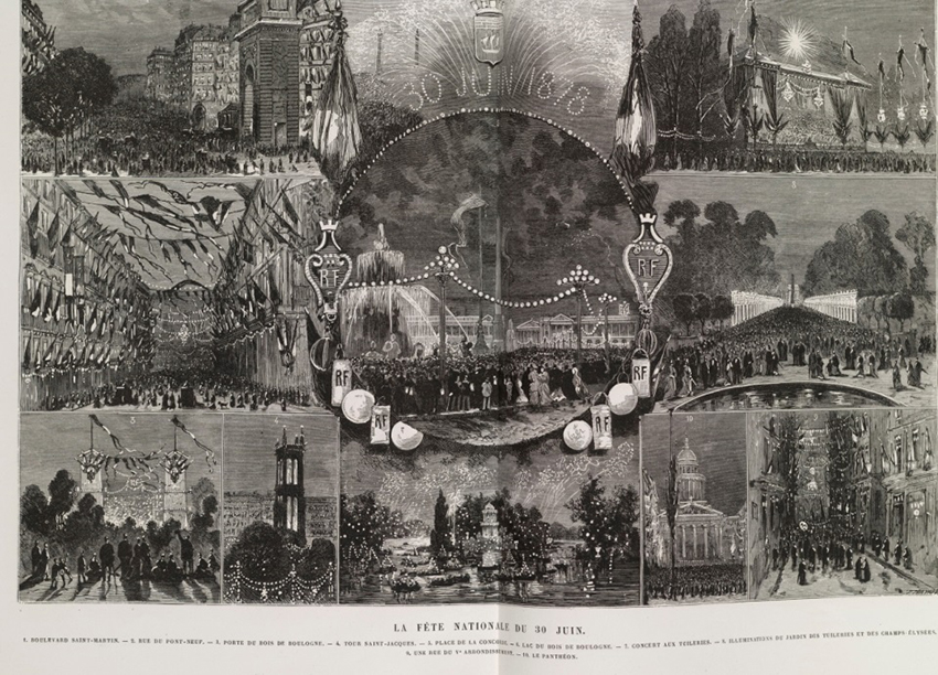 Figure 7. Trichon, Fête nationale du 30 juin, 1879, image used courtesy of John Hay Library, Brown University Library. Figure 7. Trichon, Fête nationale du 30 juin, 1879, image used courtesy of John Hay Library, Brown University Library.