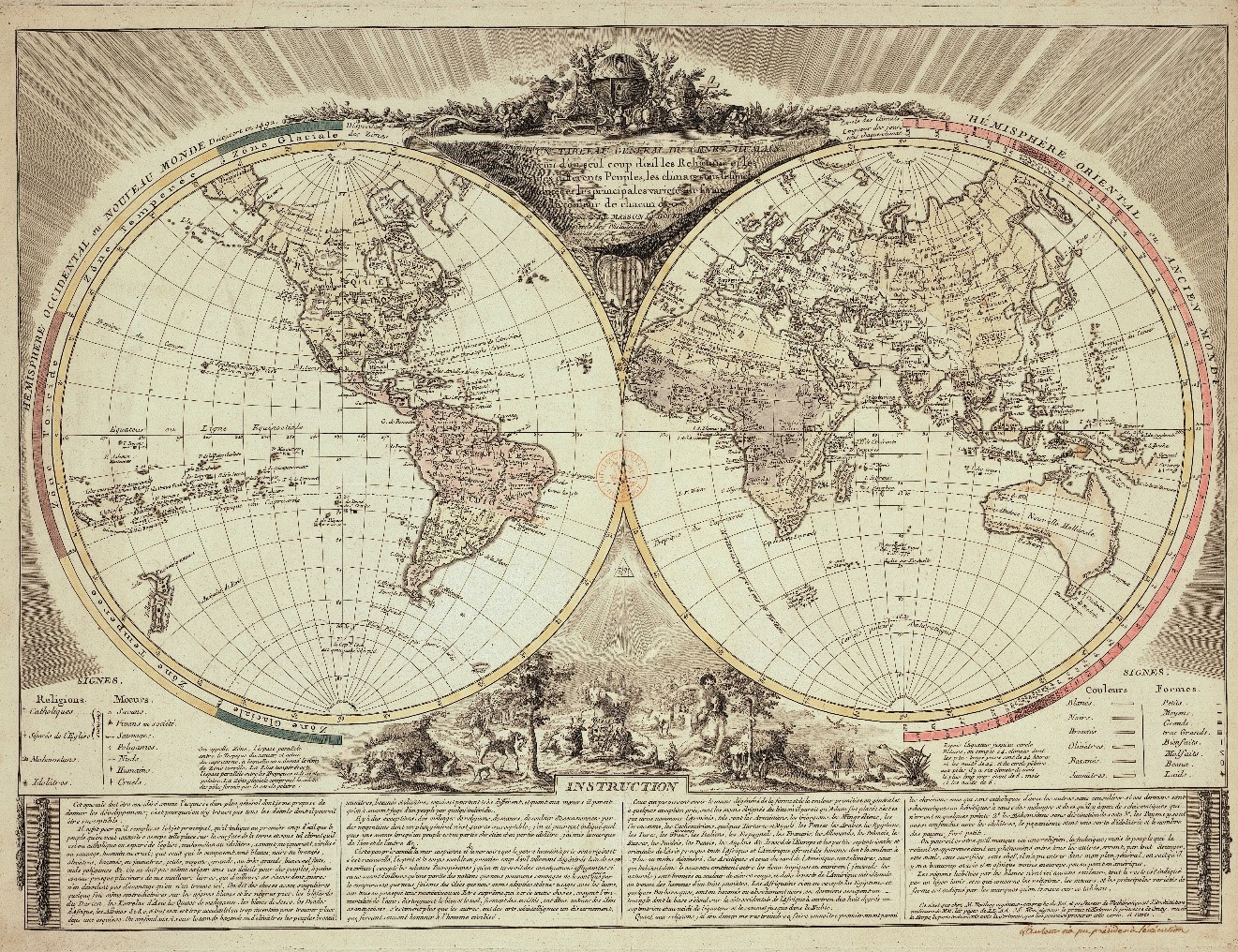 Fig. 1: Le Masson Le Golft, Esquisse d'un tableau général du genre humain (image courtesy of the BNF Gallica/Musée nationale d’histoire naturelle) Fig. 1: Le Masson Le Golft, Esquisse d'un tableau général du genre humain (image courtesy of the BNF Gallica/Musée nationale d’histoire naturelle)